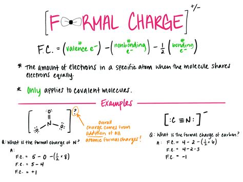 Dec 10, 2551 BE ... Therefore, the formal charge formula can be rewritten as follows: FC = ( valence e - in free atom ) - 1 / 2 ( valence e - bonding e - shown ) - ...